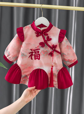 女宝宝生日公主裙旗袍连衣裙