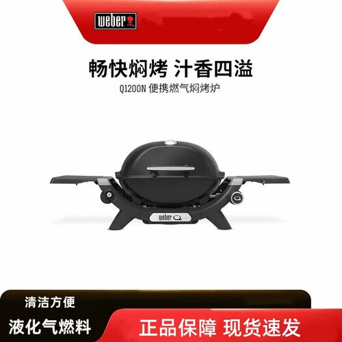 Weber威焙烤炉便携烧烤户外燃气煤气燃气烧烤炉架野外焖烤Q1200N