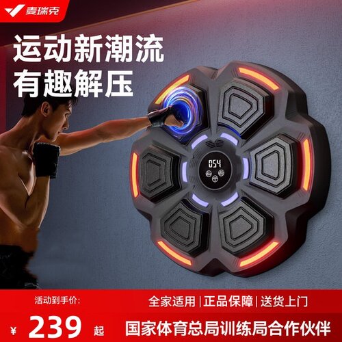 麦瑞克音乐拳击机MR-2408家用儿童墙靶打击反应电子靶散打训练器