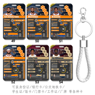 纽约尼克斯唐斯接送卡工作证公交地铁卡套鹈鹕普尔胖虎威廉森工牌