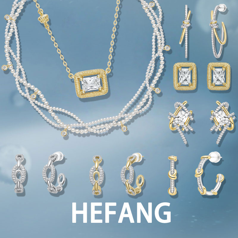 何方度假链条耳环HEFANG方糖耳钉