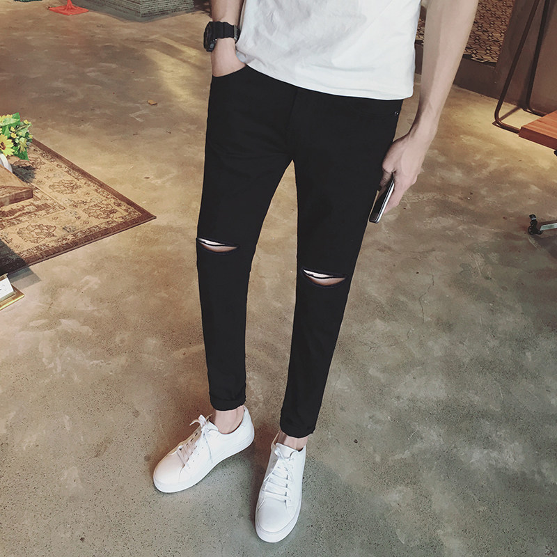 Jeans pour adolescent pieds Slim pour été - Ref 1470876 Image 1