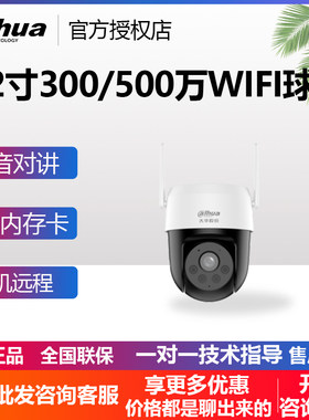 大华500万双光全彩WIFI监控球机