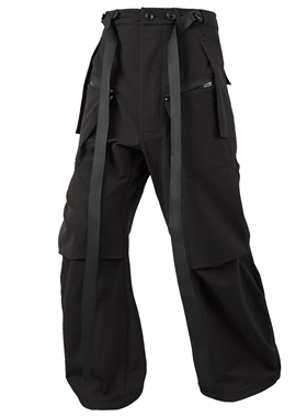 屎鸿工业P46A大口袋工装长裤机能风双飘带赛博朋克防泼水techwear
