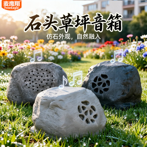 麦鹰翔户外防水仿石草坪音箱