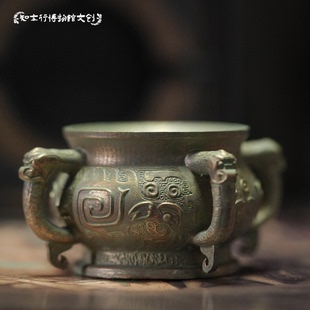 邢侯簋错金四神铜壶立体冰箱贴树脂材质河南旅游文创礼品小礼物