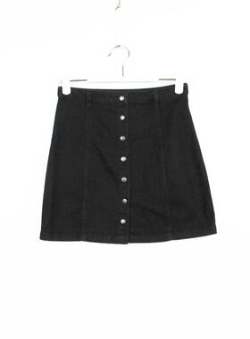 F21系列专柜正品休闲百搭纯色A字棉质短裙半身裙夏220903