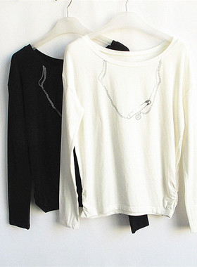 欧系列正品C-10-10-3-3圆领长袖褶皱棉质T恤女保暖内衣RC70007