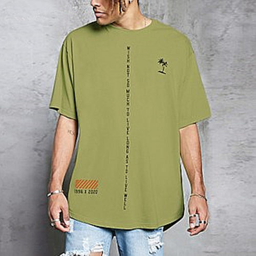 F21专柜正品圆领短袖字母棉质T恤男285825