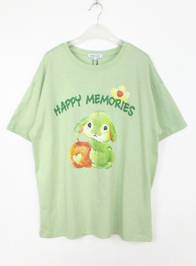 cache专柜正品百搭清新薄荷曼波圆领短袖宽松T恤女夏 7669002