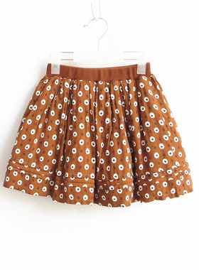 新品童装专柜正品A-18-3-2-2波点A字厚短裙女童半身裙 SKF1GASK22
