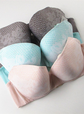 欧系列专柜正品舒适暗花可卸肩带薄杯聚拢胸罩女内衣文胸 OA23338