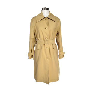 拉系列专柜正品 收腰风衣春秋外套100A7008 百搭通勤翻领纯色中长款