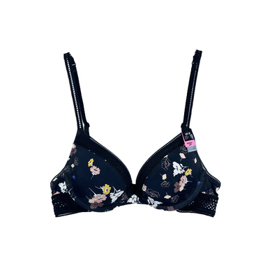 艾格伊品专柜正品印花上薄下厚杯有钢圈文胸胸罩女内衣 8E0767044