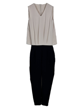 拉系列专柜正品知性V领无袖连体长裤显瘦连体裤女春秋夏 2L000825