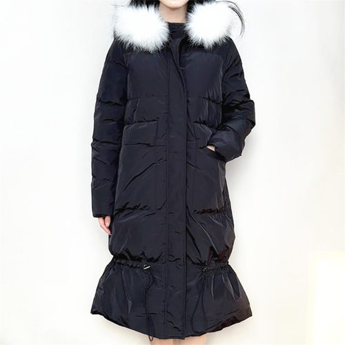 拉系列专柜正品真毛条羽绒服