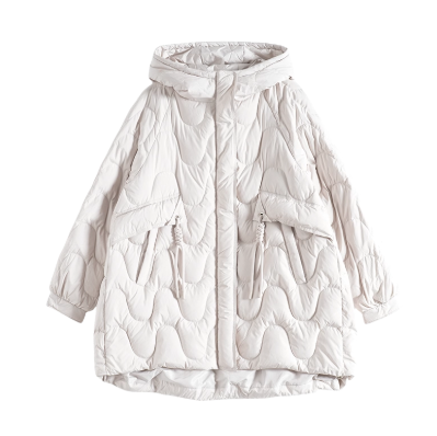 Mixblu麦斯兰专柜正品休闲宽松连帽90绒中长款羽绒服女冬WXA20565