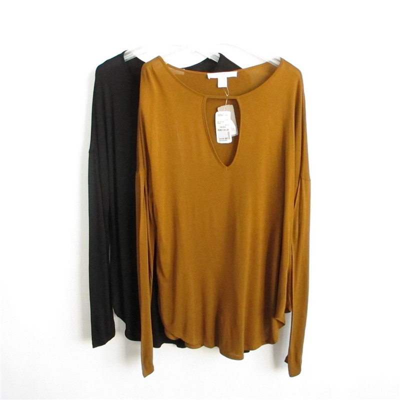 F21正品B-11-5-1-1个性长袖纯色仙气春秋女T恤229442