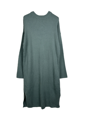 拉系专柜正品极简圆领宽松长袖针织中长款毛衣连衣裙春秋2T000629