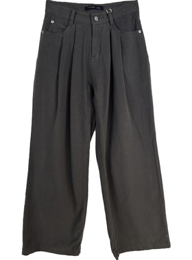 Mixblu麦斯兰专柜正品百搭纯色高腰显瘦阔腿裤休闲裤女BX925015