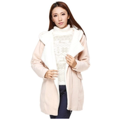 连帽棉服棉衣秋冬 柔软翻领拉链中长款 130227093 艾格伊品正品 特价