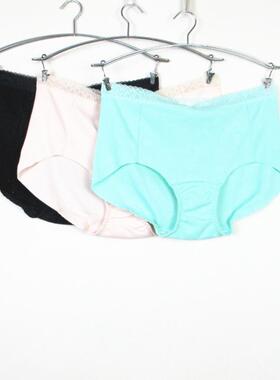 欧系列正品C-2-11-2-3纯色蕾丝边棉质三角裤少女低腰内裤OB44402