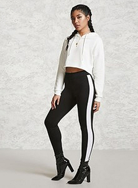 F正品A-14-1-3-2运动风松紧腰修身女休闲裤251112