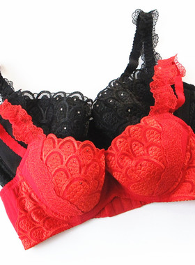 欧系列正品蕾丝70B80F85F大罩杯薄棉杯三排扣胸罩内衣文胸OA13158