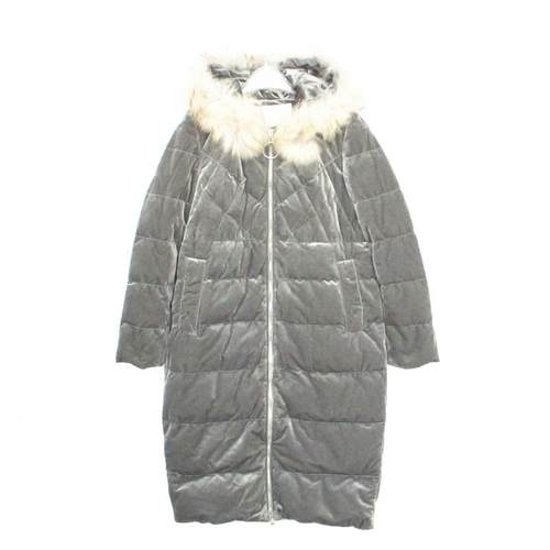 丝绒80白鸭绒长款连帽加厚羽绒服