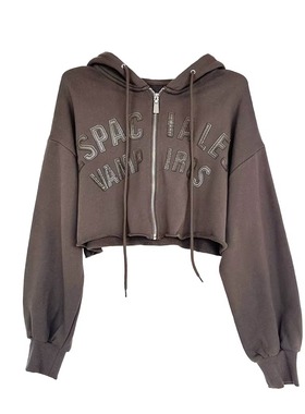 Mixblu麦斯兰专柜正品休闲连帽短款宽松棉质卫衣女春秋冬BW231002