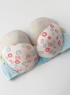 欧系列正品c-13-7-1-2印花可卸异色肩带棉内里胸罩衣文胸 RA23307