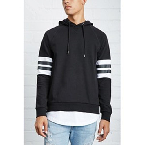 F21秋冬外套卫衣假两件连帽