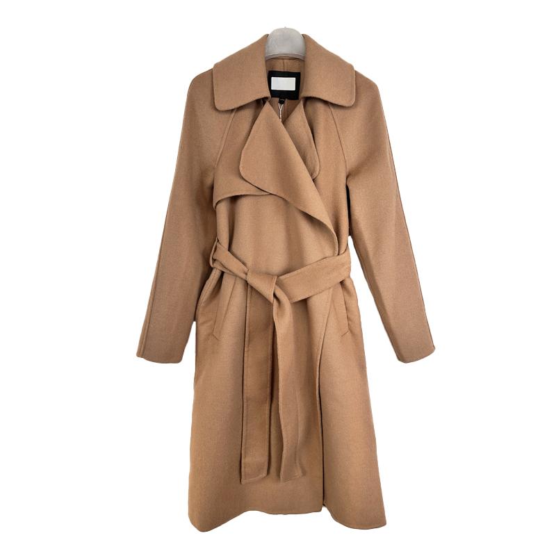 包邮拉系列专柜正品长款49%羊毛呢双面呢外套大衣女春秋 72000307