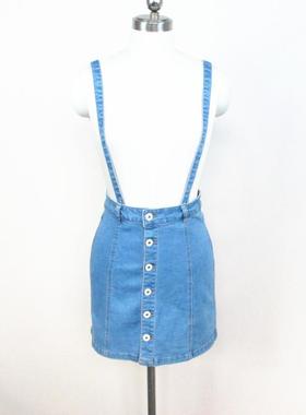 艾格伊品专柜正品A-6-2-3-3H型背带短裙棉质春夏半身裙 8E0322060