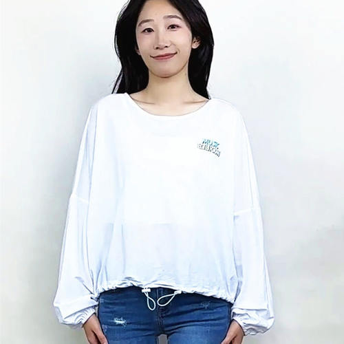 拉系列专柜正品百搭休闲圆领长袖宽松套头防晒T恤L女春秋700B1008