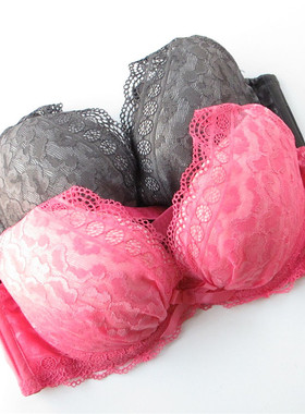 欧系列正品70AB75B纯色精致蕾丝加厚聚拢胸罩女内衣文胸 XA23331