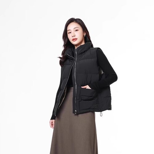 Mixblu麦斯兰专柜正品极简立领80绒加厚羽绒马甲背心女冬WXA30535