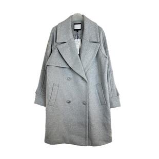20011309 52%羊毛呢外套大衣女春秋冬 拉系列专柜正品 双排扣中长款