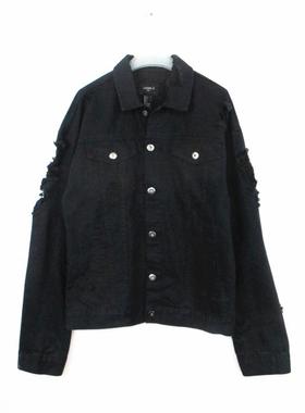 F21专柜正品休闲做旧破洞棉质春秋牛仔外套男 195851