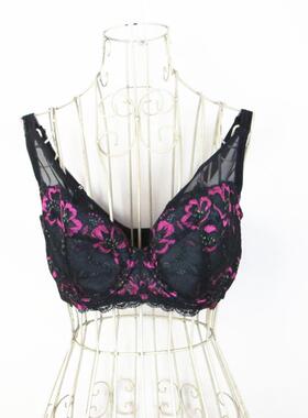 欧系列专柜正品网纱75D80D80C收副乳三排扣胸罩女内衣文胸XA13450