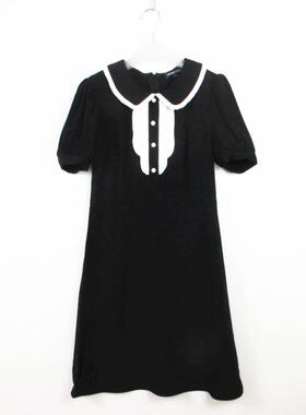 cache专柜正品甜美学院风娃娃领泡泡袖高腰短袖连衣裙夏4379098
