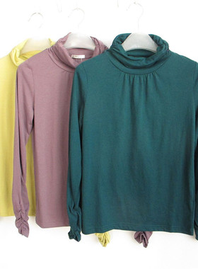 好俪姿honeys正品A-11-12-2-2百搭高领长袖打底纯色T恤596111003