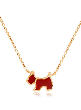 法兰西AGs925银迷你金系列小狗项链不掉色小众高级感时尚