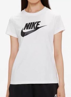 佳佳奥莱耐克大童孩子男女生印花大勾夏季薄纯棉短袖T恤DV6095