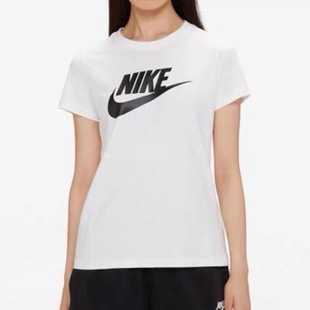 佳佳奥莱耐克大童孩子男女生印花大勾夏季 T恤DV6095 薄纯棉短袖