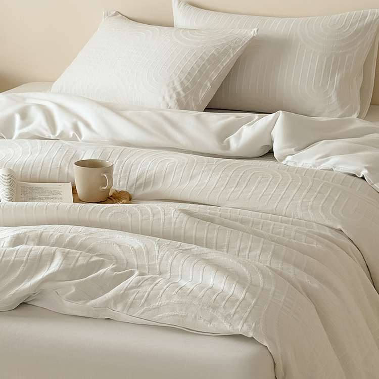 A类纯棉侘寂风酒店名宿风四件套