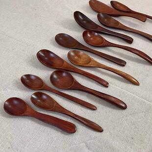 日式木勺子创意木质小勺子特色汤勺饭勺调料勺蜂蜜勺木质小勺子