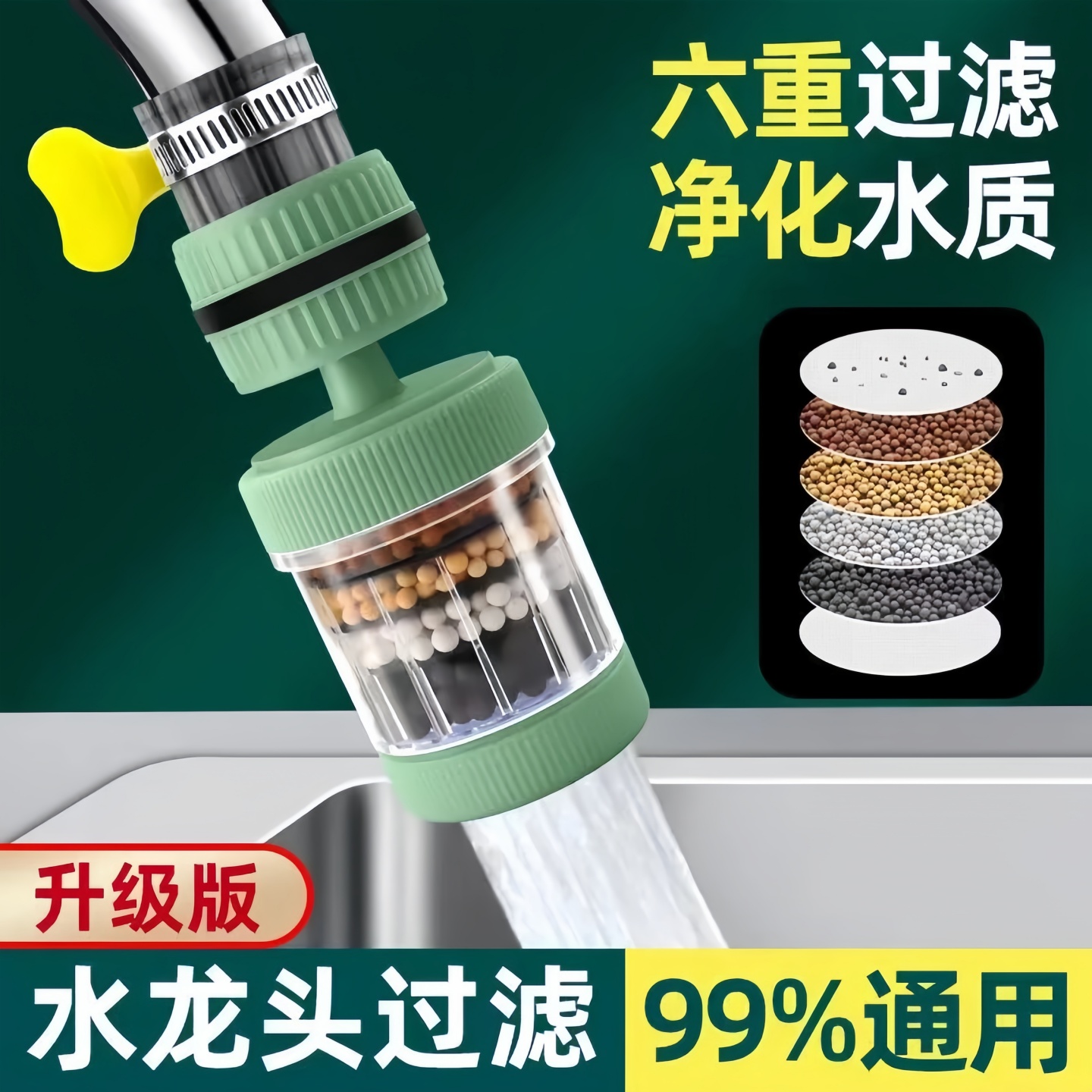 360°万能接口拆洗水龙头过滤器