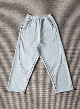 Mertra 灰色直筒卫裤男简约 Embroidered Mix Jogger 运动风长裤