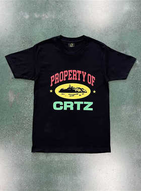 Corteiz炮兵趣味图案彩色字母印花恶魔岛男女ins欧美嘻哈短袖T恤